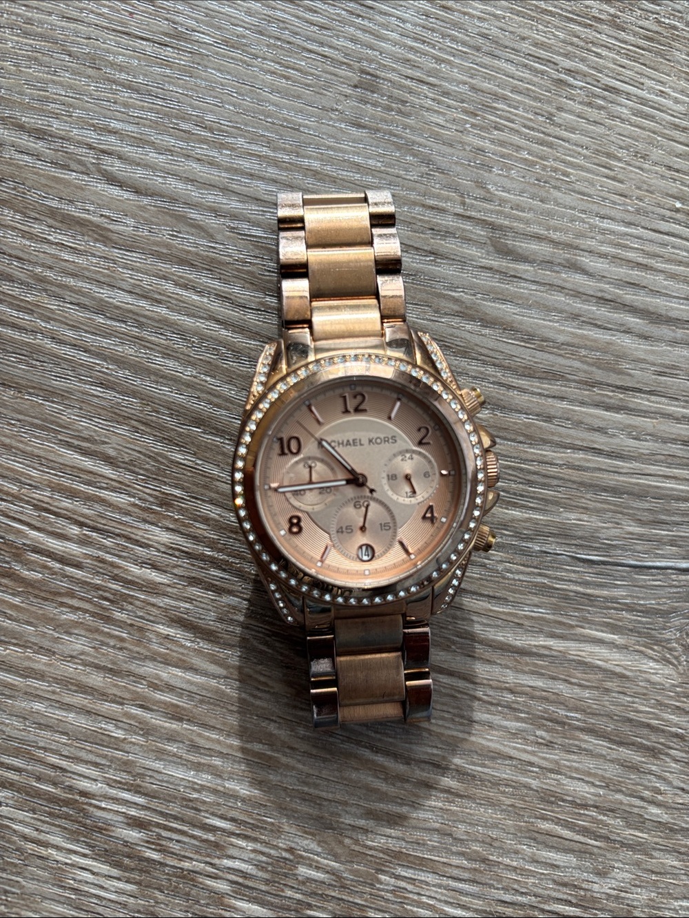 Michael Kors MK- 5263 Rose Gold Crystal-Trim Chronograph Watch